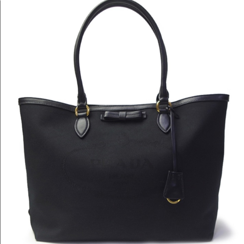 Prada Tote bag Logo Jacquard in Black